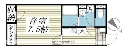 コーポニッコー[1K/24.41m2]の間取図