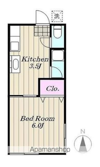 小島ハイツ[1K/20m2]の間取図