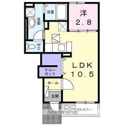 エナジー[1LDK/35.29m2]の間取図