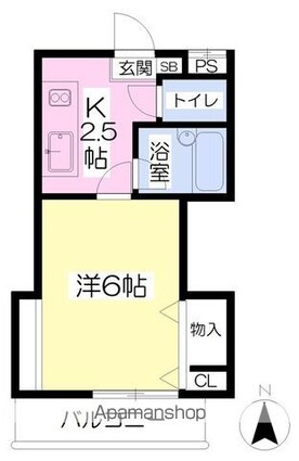 エステート東野[1K/19.99m2]の間取図