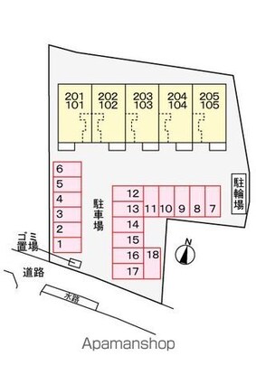 ラ・エムザ[1LDK/50.16m2]の配置図