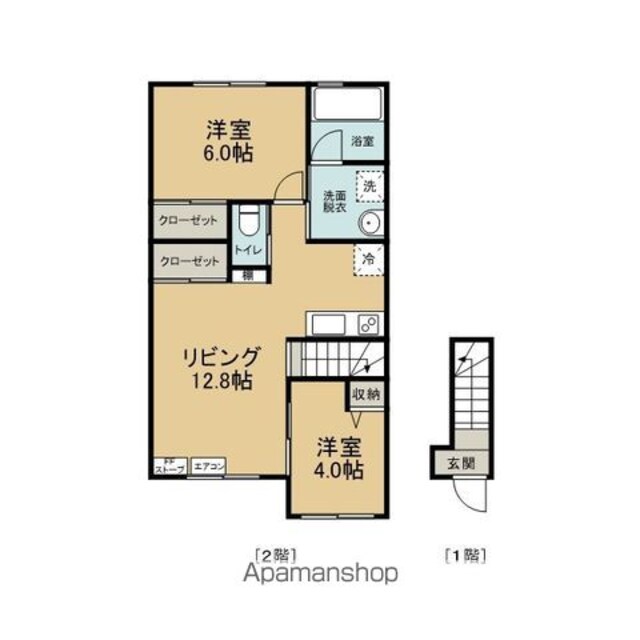 ＬＥＡＦ[2LDK/54.95m2]の間取図