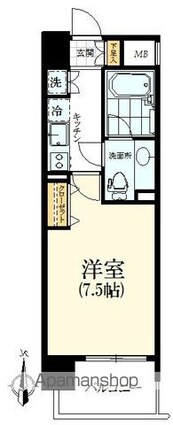 アクロス新宿[1K/25.05m2]の間取図