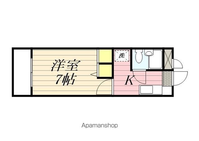 メゾン・ド・水前寺[1K/19.98m2]の間取図