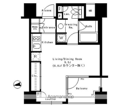 パークアクシス神楽坂ステージ[1R/27.05m2]の間取図
