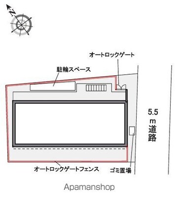 レオパレスアネックス[1K/19.87m2]の配置図