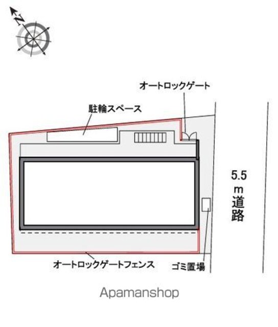 レオパレスアネックス[1K/19.87m2]の配置図