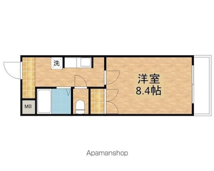 ｆｅｌｉｃｉａ　ｔｏｍｂｏｗ[1K/26.7m2]の間取図