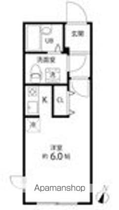 Ｂｒａｎｃｈｅ中野本町[1R/20.35m2]の間取図