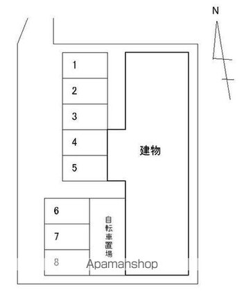 クレイドル森本[1K/26m2]の配置図