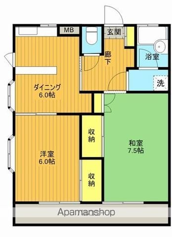 ヴァンテアン21の間取り写真