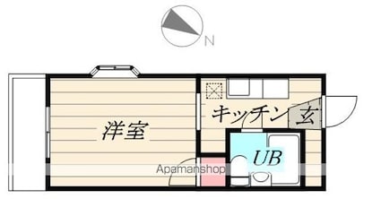 クリオ新子安弐番館[1K/17.01m2]の間取図