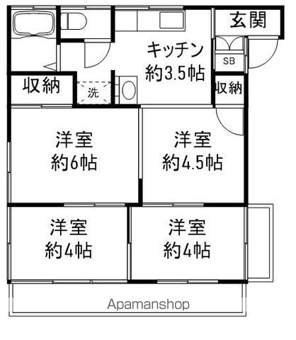 京成電鉄本線 八千代台駅 徒歩17分 1階建 築42年の間取り写真