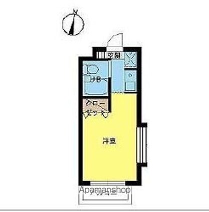スカイコート高田馬場[1R/16.16m2]の配置図