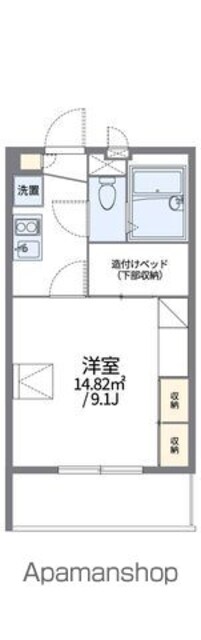 レオパレスドリームＷＫＴ[1K/23.18m2]の間取図
