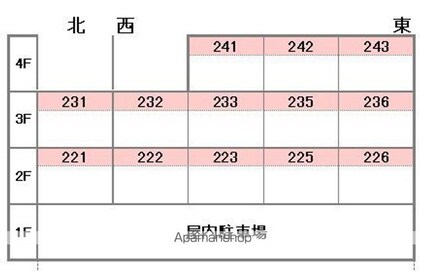 第二にきたつハイツ[2LDK/68.03m2]の配置図