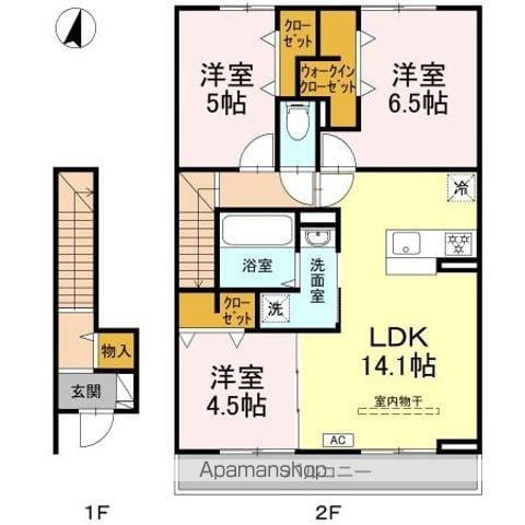 【（仮）ＤーＲＯＯＭ高砂７丁目の間取り】