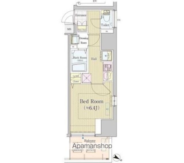 ラヴィラント御茶ノ水[1K/24.65m2]の間取図