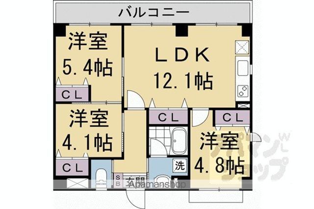 グランドラティス河原町七条の間取り写真