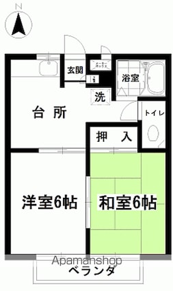 レピュート・マルミツ[2K/35.74m2]の間取図
