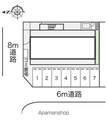 レオパレス住吉四番館[1K/20.28m2]の配置図