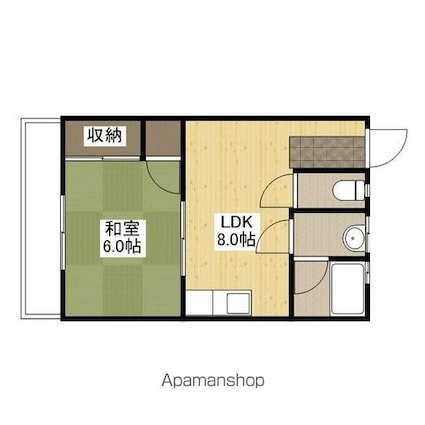泉コーポ[1LDK/32.4m2]の間取図