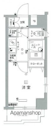 スカイコート後楽園壱番館[1K/20.94m2]の間取図