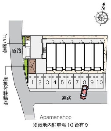 レオネクストシルクⅢ[1R/26.5m2]の配置図