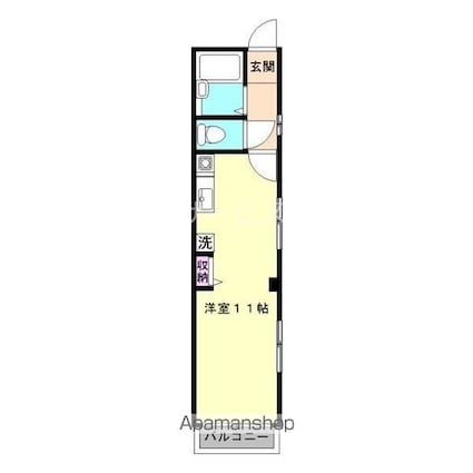 本田ビル[1R/27m2]の間取図