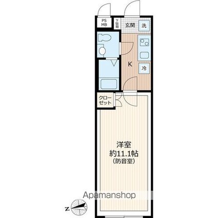 ラシクラス豊玉南[1K/28.44m2]の間取図