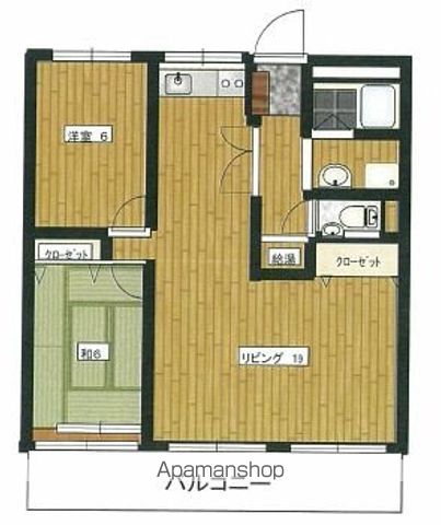 【福岡市博多区住吉のマンションの間取り】