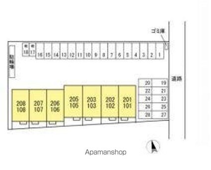 プランドール（六条町）[2LDK/49.44m2]の配置図