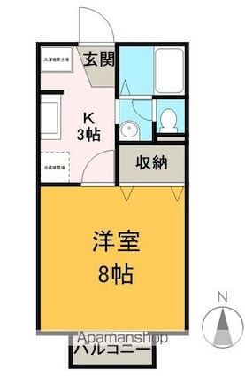ステージ・サカヨシ[1K/26.72m2]の間取図