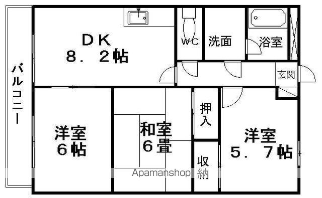 グランディール羽根の間取り写真