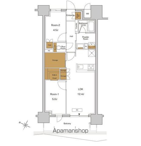 【北区東十条のマンションの間取り】