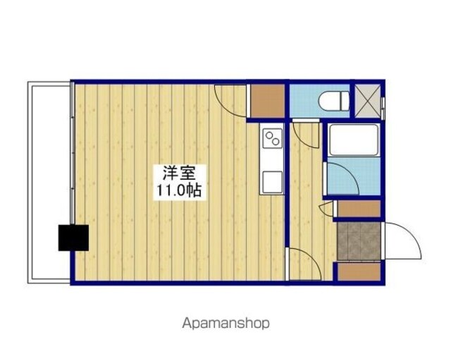 グランシェル１１[1R/28.22m2]の間取図