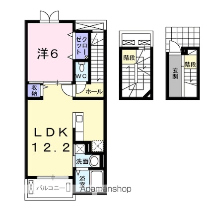 エルベッタ城東[1LDK/52.99m2]の間取図