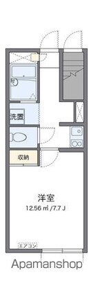 レオパレスエム[1K/23.74m2]の間取図