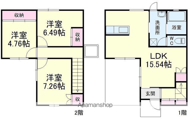 東海道本線 掛川駅 徒歩21分 2階建 築10年の間取り写真