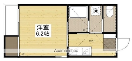 広島県広島市佐伯区隅の浜１丁目[1K/20.13m2]の間取図