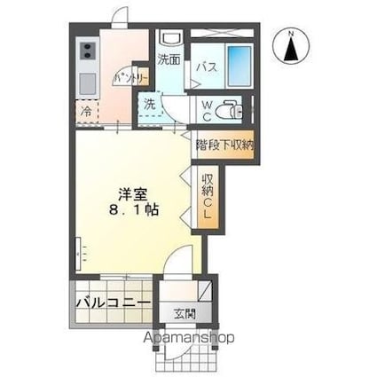 カンパニュラ　[1K/31.09m2]の間取図