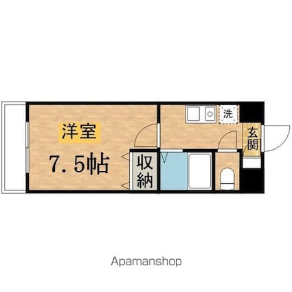 ルピナス１[1K/21.87m2]の間取図