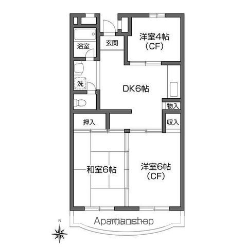 【ファルム烏山の間取り】