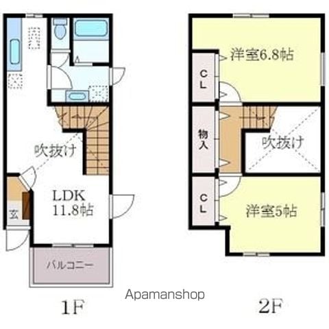 ガイドウエイ志段味 川村駅 徒歩2分 2階建 築24年の間取り写真
