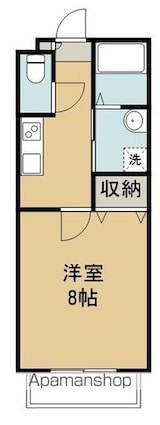 エクシア平成[1K/25.97m2]の間取図