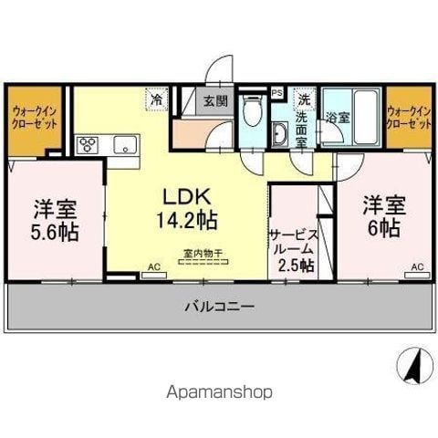 LECHE鳥追の間取り写真