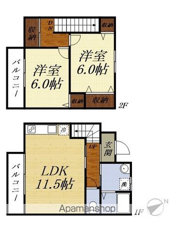 フラッツの間取り写真