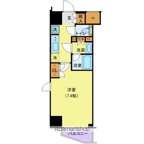 【新宿区若松町のマンションの間取り】