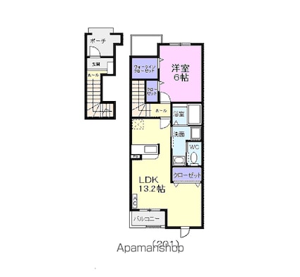 プリムローズ[1LDK/51.13m2]の間取図