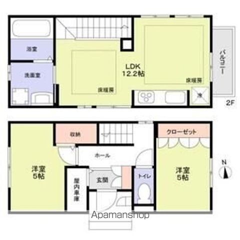 世田谷区北烏山６丁目戸建の間取り